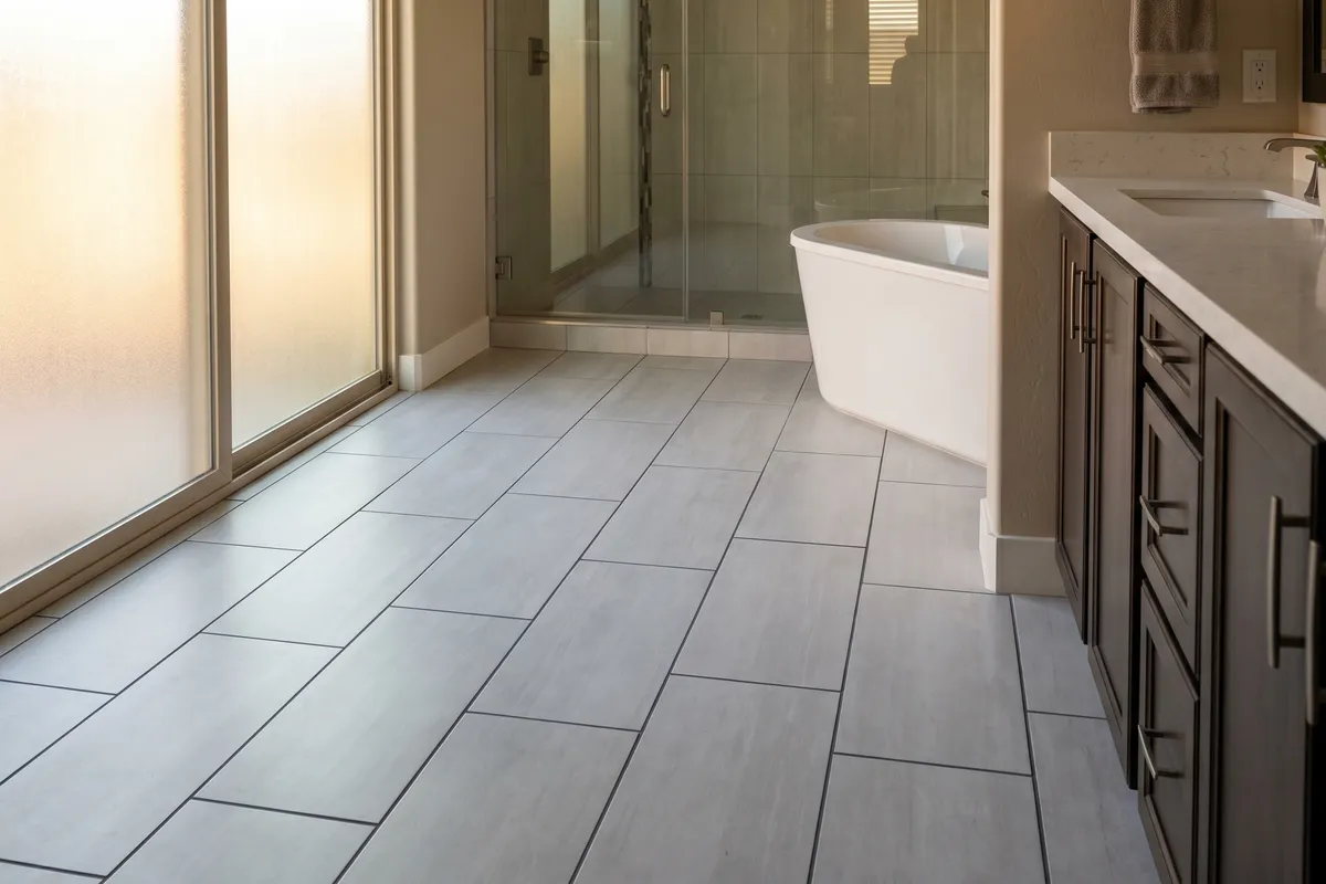 Professional tile & grout cleaning result in a Las Vegas home